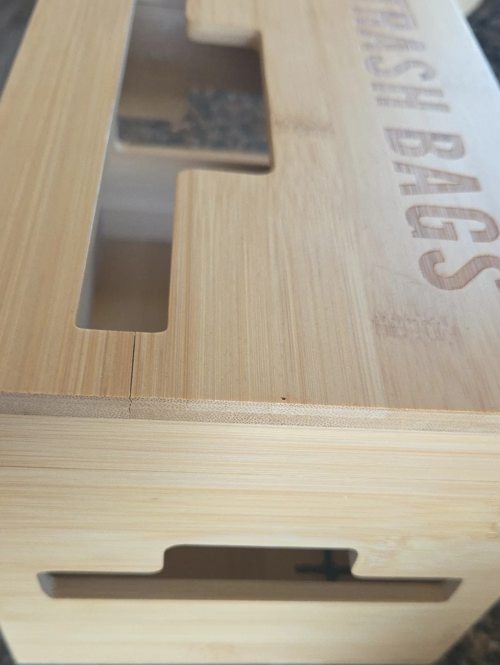Bamboo Wood Trash Bag Box